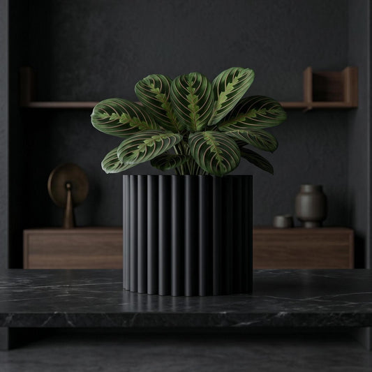 Palo XL Planter Modern 3d Printed Black High Quality Minimalist Design
