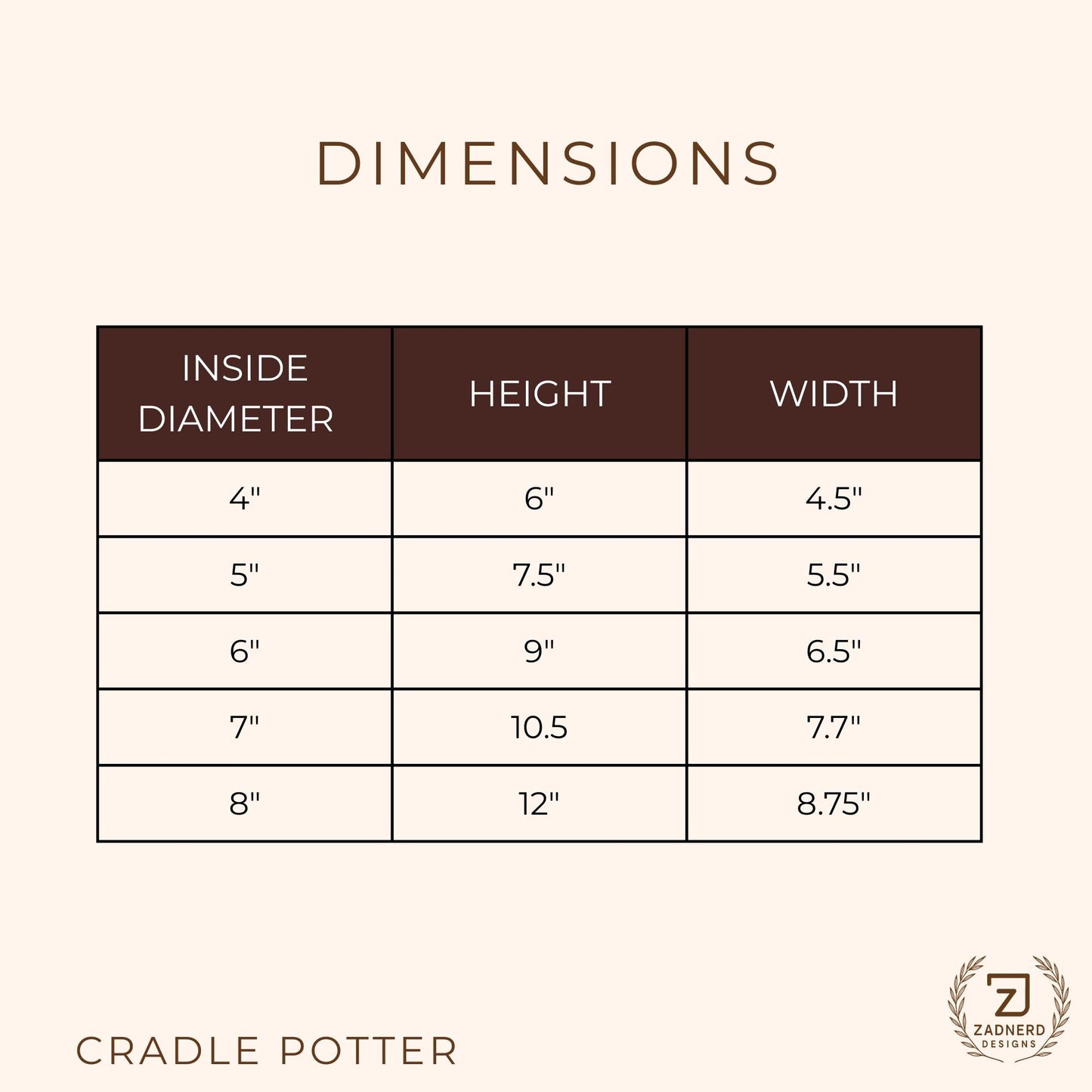 Smooth Cradle Planter