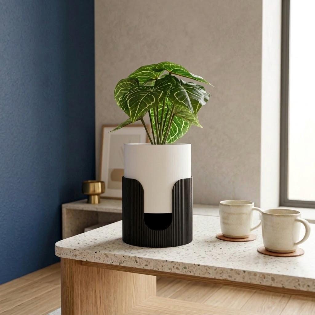 Ribbed Cradle Planter